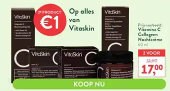 Holland & Barrett VitaSkin Vitamin C Collagen Nachtcreme 60ml aanbieding