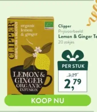 Clipper Lemon & Ginger Tea 20 Zakjes