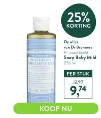 Holland & Barrett Dr Bronners Soap Baby Mild 236ml aanbieding