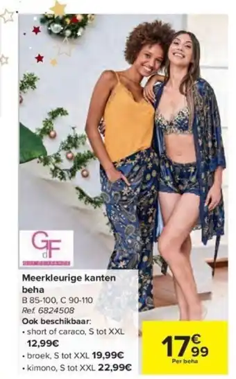 Carrefour Meerkleurige Kanten Beha aanbieding