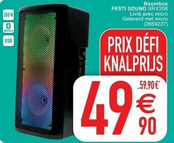 Cora Boombox festi sound srx206 aanbieding