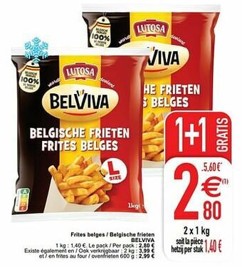Cora Frites belges - belgische frieten belviva aanbieding