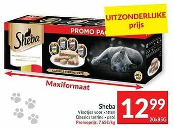 Intermarché Sheba vlootjes voor katten classics terrine - paté aanbieding