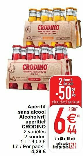 Cora Apéritif sans alcool alcoholvrij aperitief crodino aanbieding