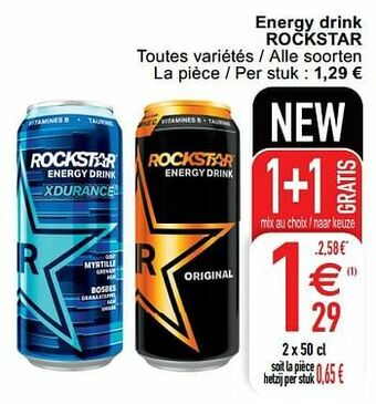 Cora Energy drink rockstar aanbieding