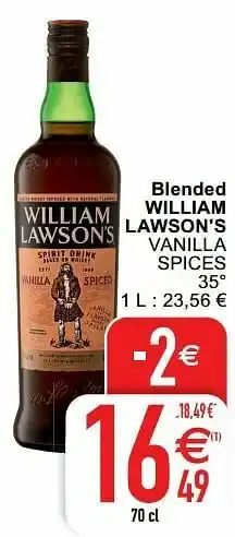 Cora Blended william lawson`s vanilla spices aanbieding