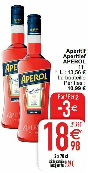 Cora Apéritif aperitief aperol aanbieding