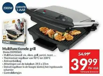 Domo elektro multifunctionele grill domo d09036g