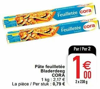 Cora Pâte feuilletée bladerdeeg cora aanbieding