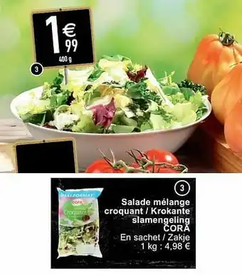 Cora Salade mélange croquant - krokante slamengeling cora aanbieding