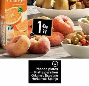 Pêches plates platte perziken