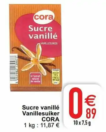 Sucre vanillé vanillesuiker cora