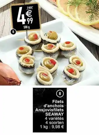 Filets d`anchois ansjovisfilets seaway