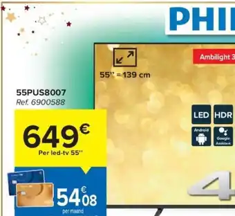 Philips LED TV 55" 55PUS8007