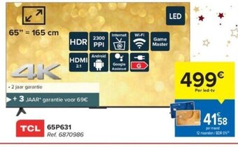 Carrefour TCL LED TV 65" 65P631 aanbieding