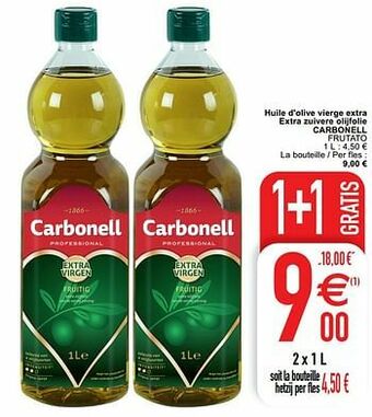 Huile d`olive vierge extra extra zuivere olijfolie carbonell frutato