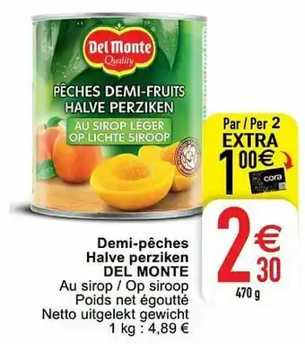 Demi-pêches halve perziken del monte
