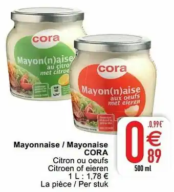 Cora Mayonnaise - mayonaise cora aanbieding