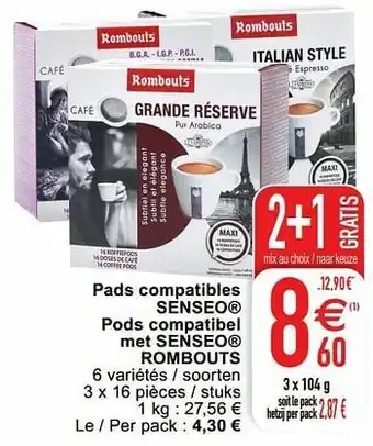 Cora Pads compatibles senseo pods compatibel met senseo rombouts aanbieding