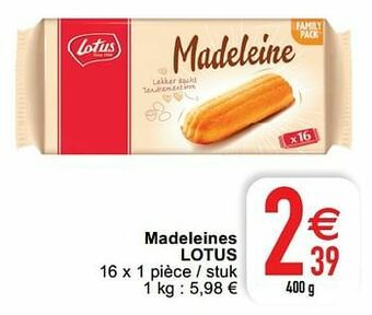 Cora Madeleines lotus aanbieding