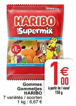 Cora Gommes gommetjes haribo aanbieding