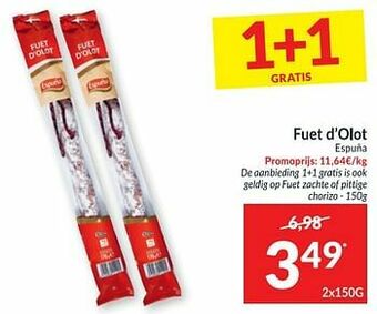Intermarché Fuet d`olot espuña aanbieding
