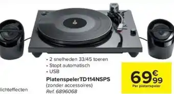 Carrefour Platenspeler TD114NSPs aanbieding