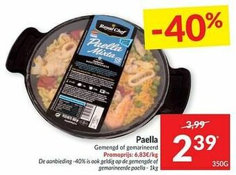 Intermarché Paella gemengd of gemarineerd aanbieding
