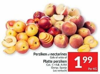 Intermarché Perziken of nectarines gele of witte of platte perziken aanbieding