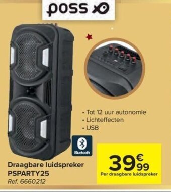 Carrefour Draagbare Luidspreker PSPARTY25 aanbieding