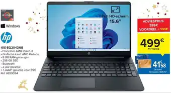 Carrefour hp Laptop 15S-EQ2043NB aanbieding
