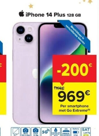 Carrefour iPhone 14 Plus 128GB aanbieding