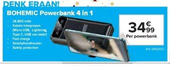 Carrefour Bohemic Powerbank 4 in 1 aanbieding