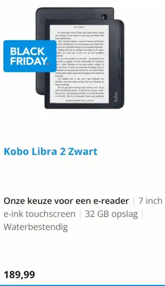 Coolblue Kobo Libra 2 Zwart aanbieding