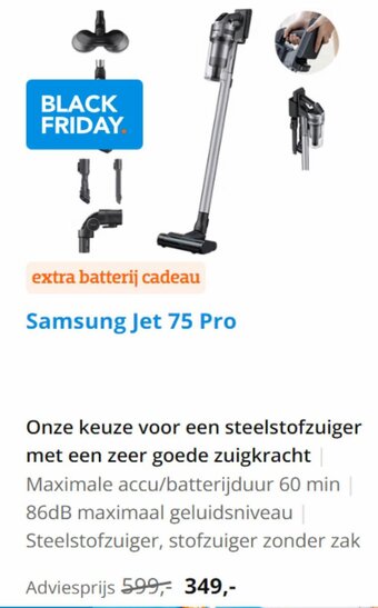 Coolblue Samsung Jet 75 Pro aanbieding