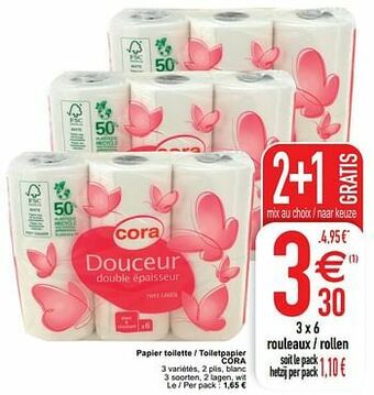 Cora Papier toilette - toiletpapier cora aanbieding