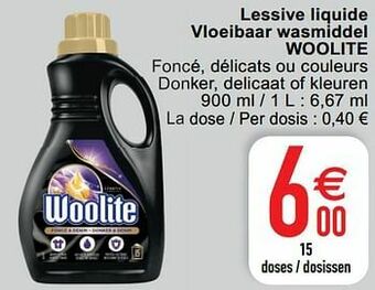 Cora Lessive liquide vloeibaar wasmiddel woolite aanbieding