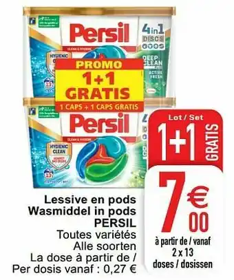 Cora Lessive en pods wasmiddel in pods persil aanbieding