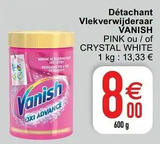 Cora Détachant vlekverwijderaar vanish pink ou - of crystal white aanbieding
