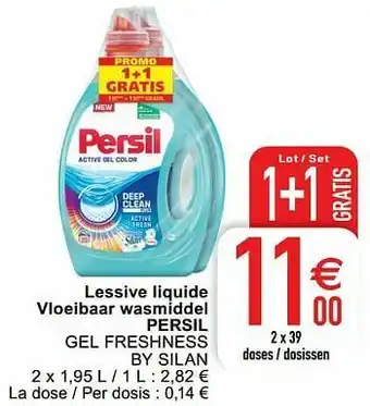 Cora Lessive liquide vloeibaar wasmiddel persil gel freshness by silan aanbieding