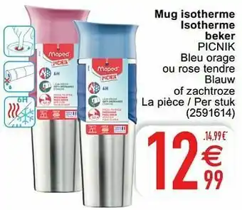 Cora Mug isotherme isotherme beker picnik aanbieding