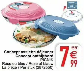 Cora Concept assiette déjeuner concept ontbijtbord picnik aanbieding