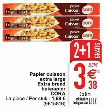 Cora Papier cuisson extra large extra breed bakpapier cora aanbieding