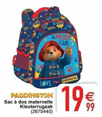 Sac à dos maternelle kleuterrugzak