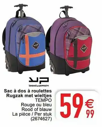 Cora Sac à dos à roulettes rugzak met wieltjes tempo aanbieding