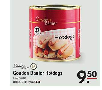 Sligro Gouden banier hotdogs aanbieding