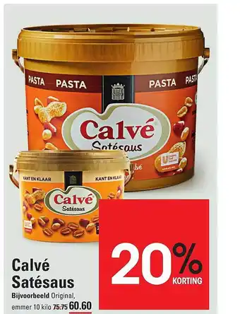 Sligro Calvé satésaus aanbieding