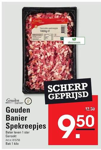 Sligro Gouden banier spekreepjes aanbieding