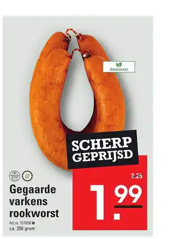 Sligro Gegaarde varkens rookworst aanbieding