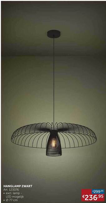 Zelfbouwmarkt Hanglamp zwart aanbieding